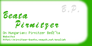 beata pirnitzer business card